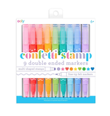 ooly Ooly Confetti Stamp Double-Ended Markers - Set of 9