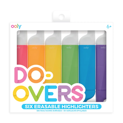 ooly Do-Overs Erasable Highlighters - Set of 6