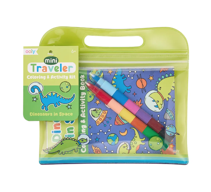 ooly Ooly Mini Traveler Coloring + Activity Kit - Dinosaurs in Space