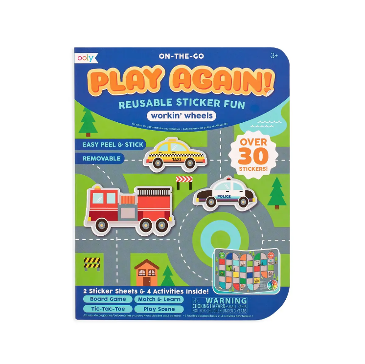 ooly Ooly Play Again! Mini On-The-Go Activity Kit - Working Wheels