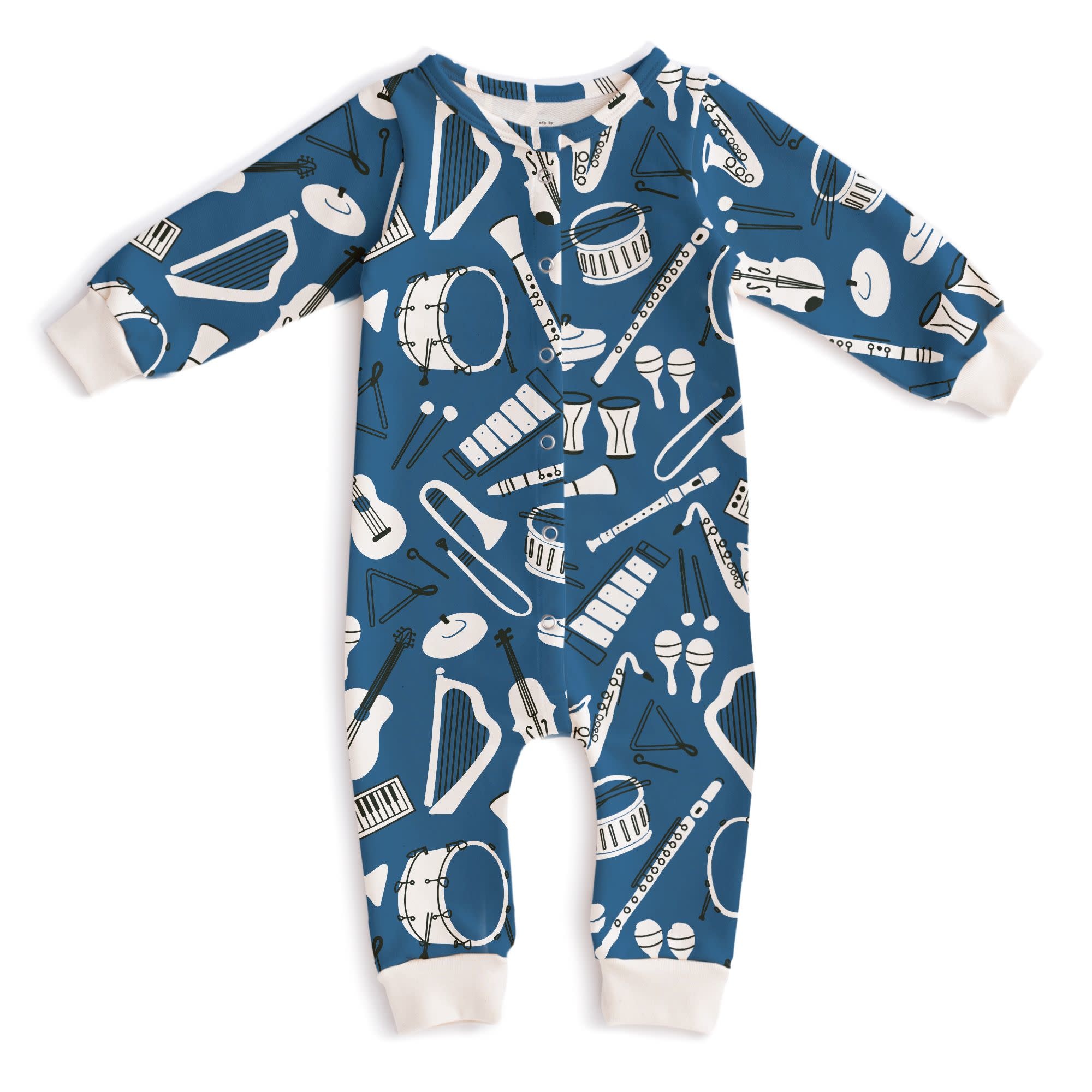 Winter Water Factory Winter Water Factory French Terry Jumpsuit - Musical Instruments