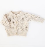 Huggalugs Huggalugs Leaf Lace Hand Knit Cardigan Sweater