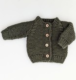 Huggalugs Huggalugs Loden Garter Stitch Cardigan Sweater