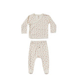 Quincy Mae Quincy Mae Wrap Top & Footed Pant Set