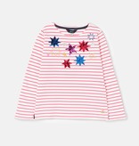 Joules Joules Harbour Luxe Star Long Sleeve Stripe T-Shirt