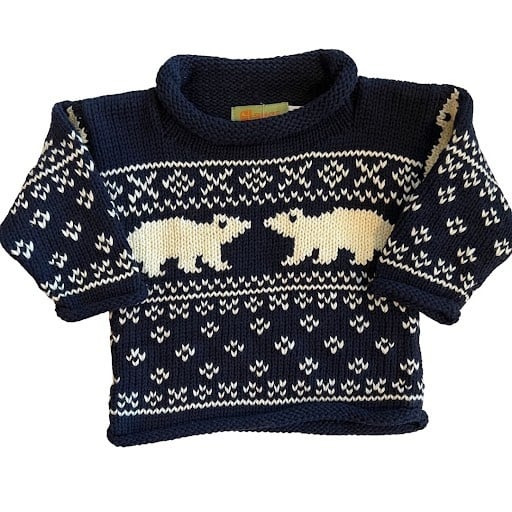 Polar Bear Roll Neck Sweater