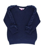Rufflebutts Navy Lace-up Sweater Tunic