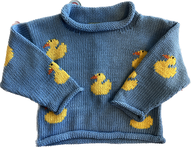 Ducks All Over Roll Neck Sweater