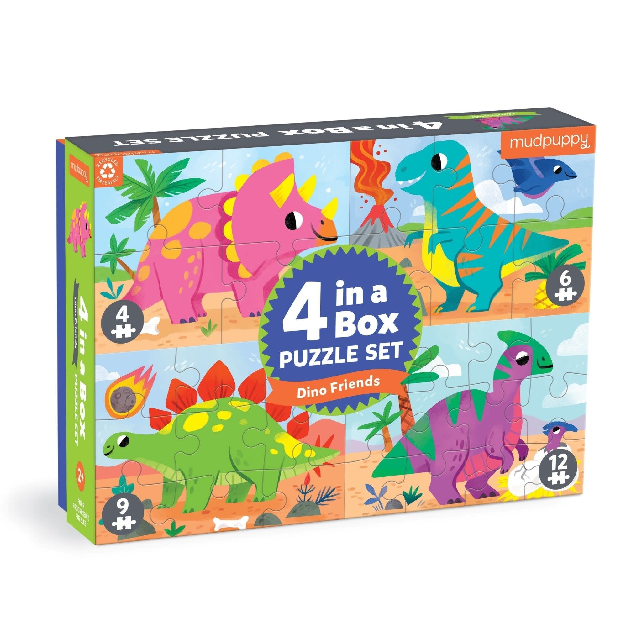 Dino Friends Puzzle- 4 in Box