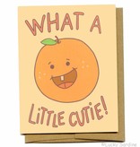 What A Little Cutie, Orange Baby Greeting Card