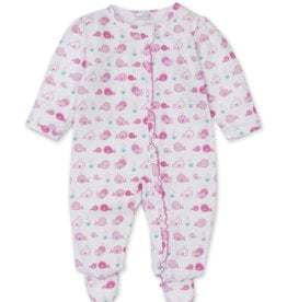 kissy kissy Kissy Kissy Pink Whale Watch Zipper Footie