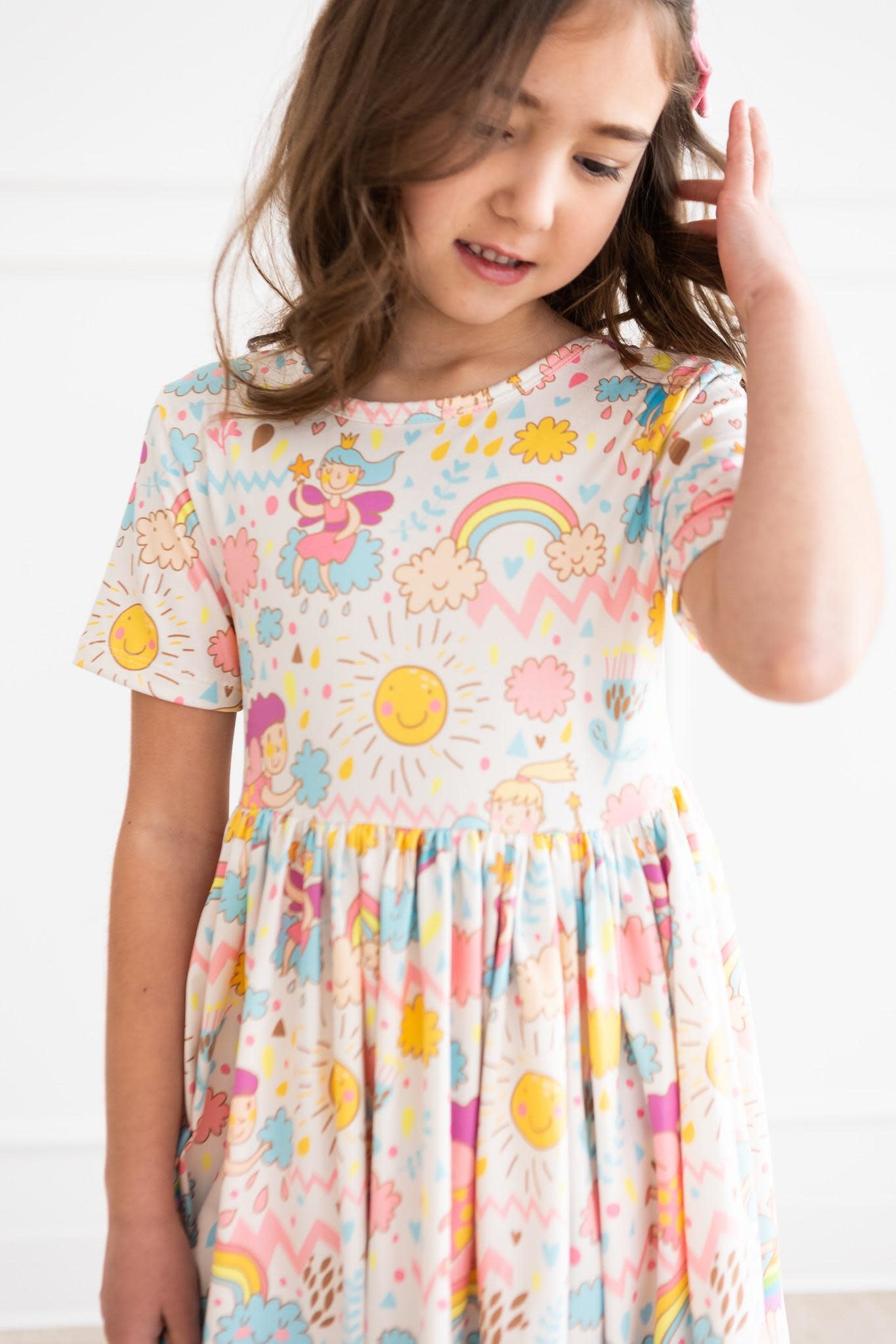 Mila & Rose Mila & Rose Sunshine & Rainbows S/S Twirl Dress