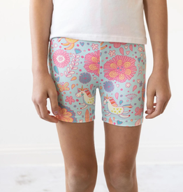 Mila & Rose Mila & Rose Blue Retro Unicorns Twirl Shorts