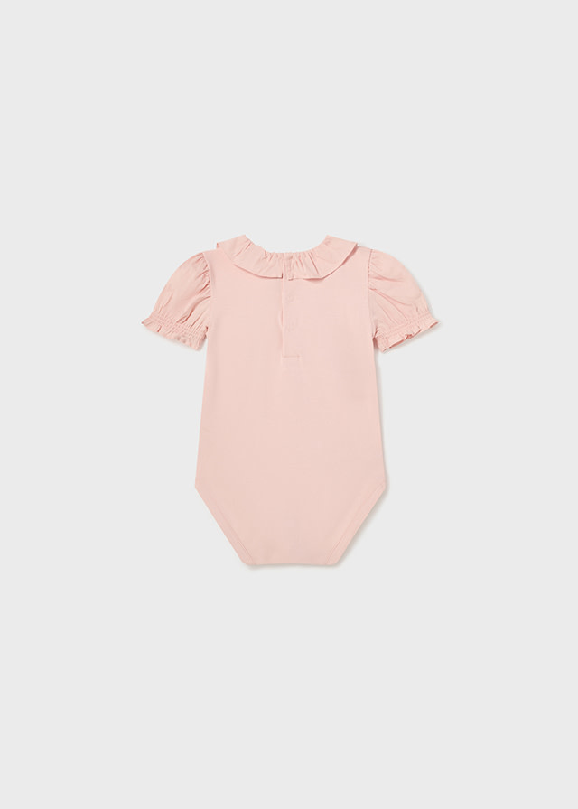 Mayoral Mayoral Collared Ruffle Bodysuit