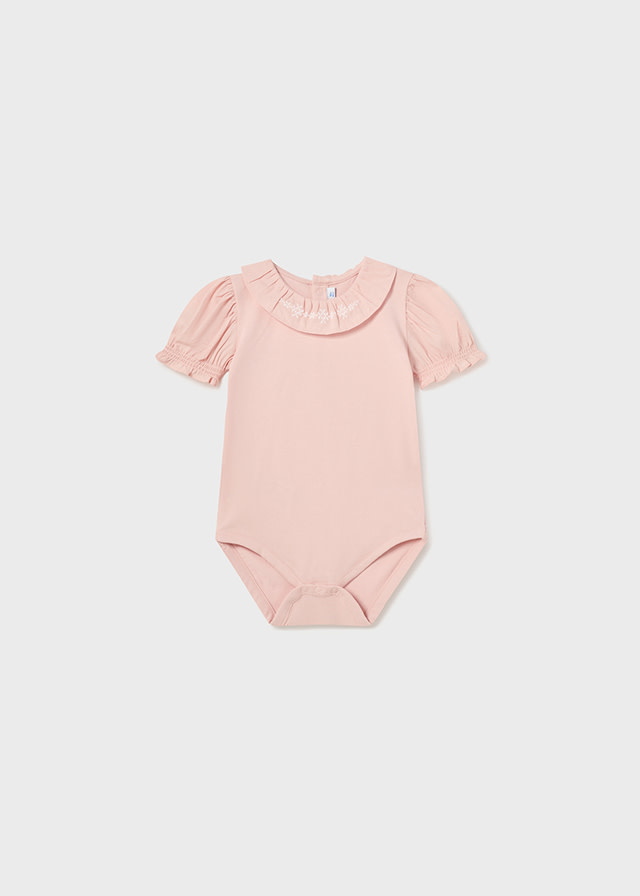 Mayoral Mayoral Collared Ruffle Bodysuit