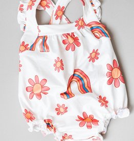 Mila & Rose Mila & Rose Pocket Full of Sunshine Ruffle Strappy Romper