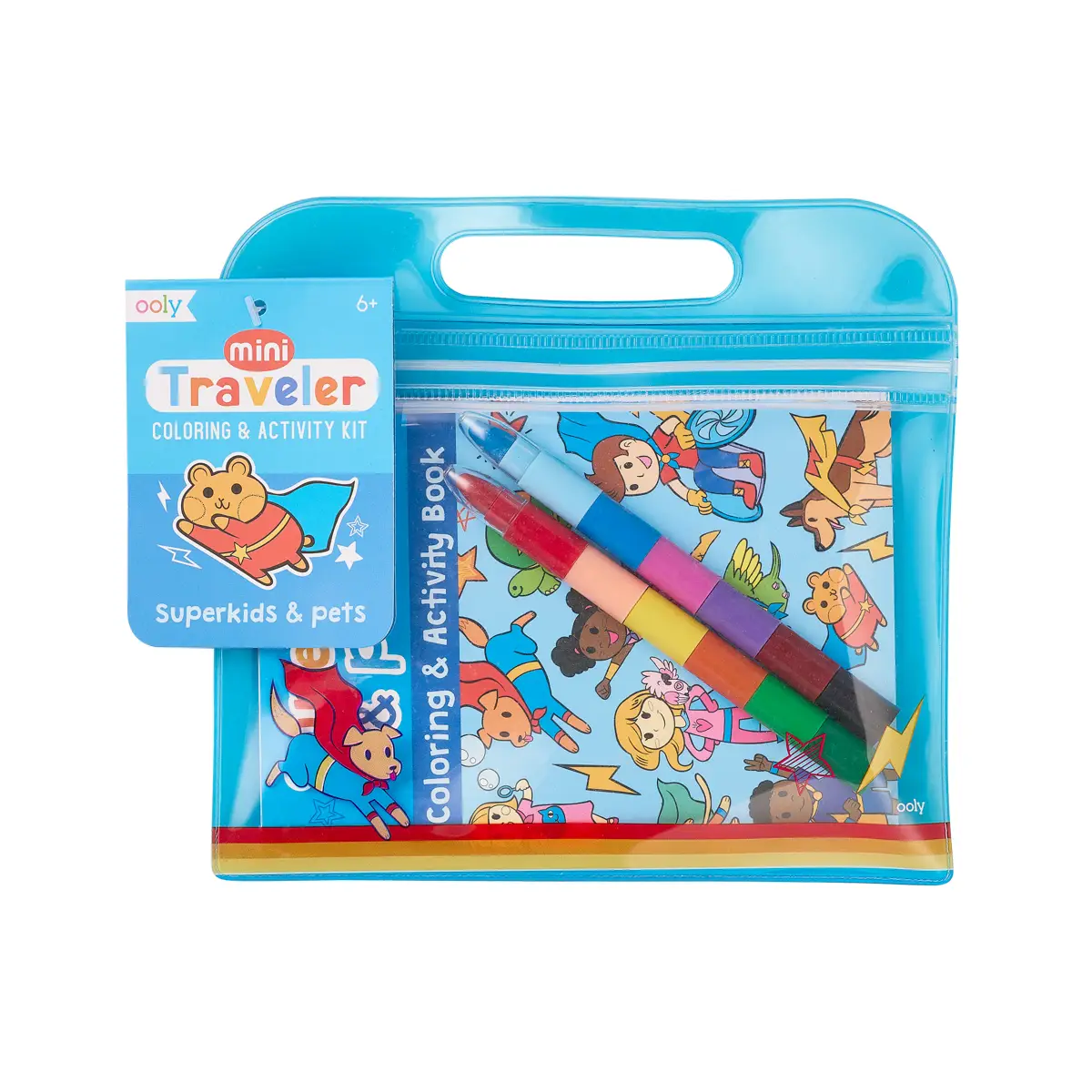 ooly Ooly Mini Traveler Coloring + Activity Kit - Superkids & Pets