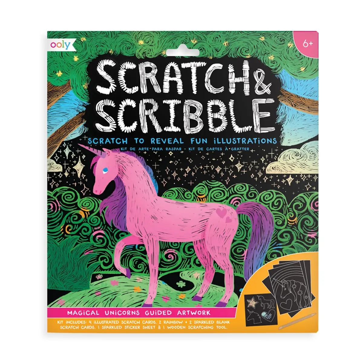 ooly Ooly Scratch & Scribble - Magical Unicorns