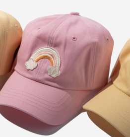 Petite Hailey Petite Hailey Pink Rainbow Patch Hat