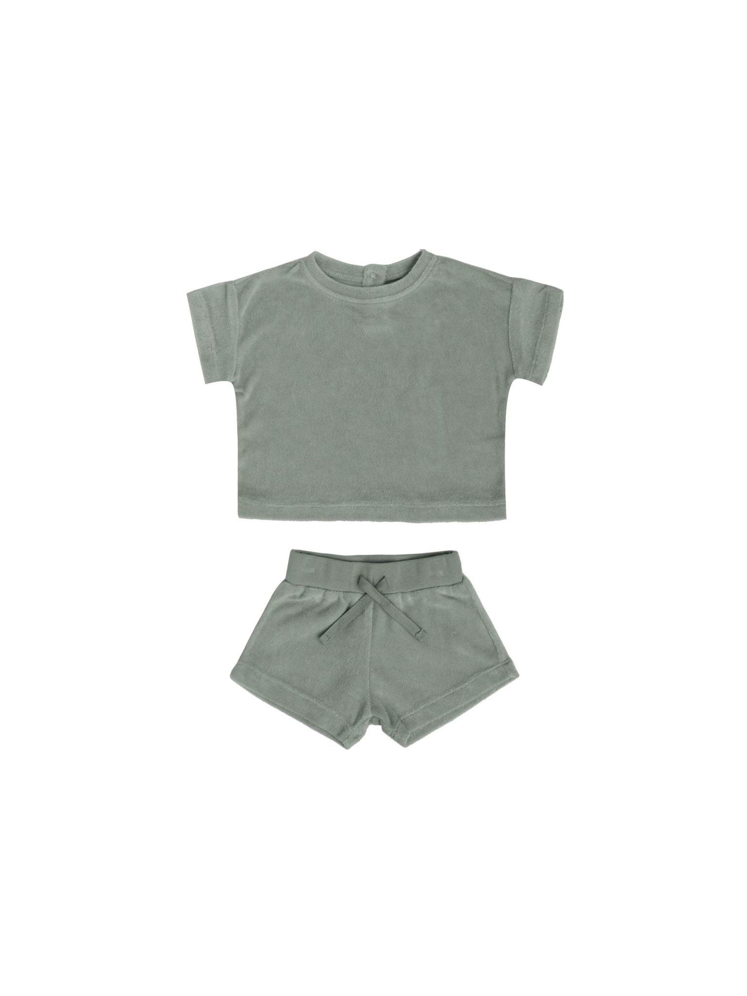 Quincy Mae Quincy Mae Terry Tee & Shorts Set