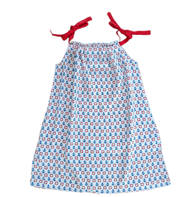 tuktuk TukTuk Nautical Shoulder Tie Dress