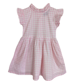 tuktuk TukTuk Gingham Pink Ruffle Dress