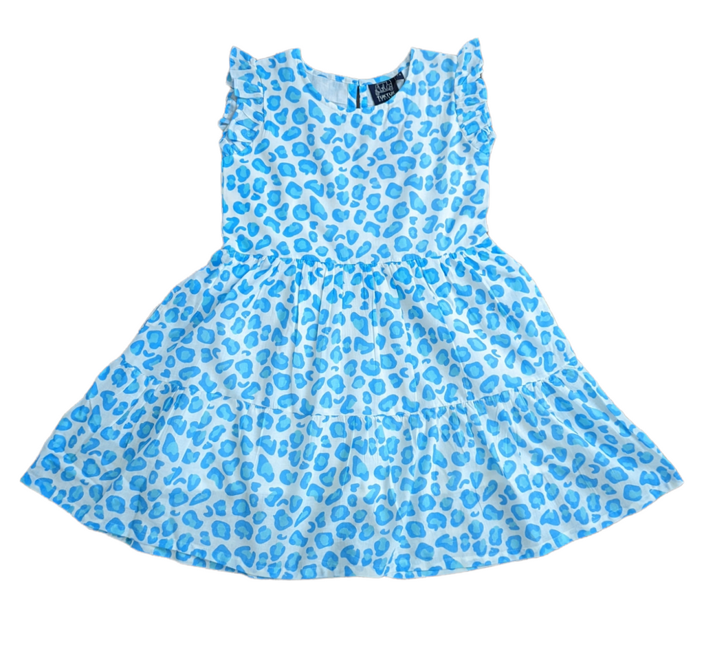 tuktuk TukTuk Leopard Sapphire Summer Tier Dress