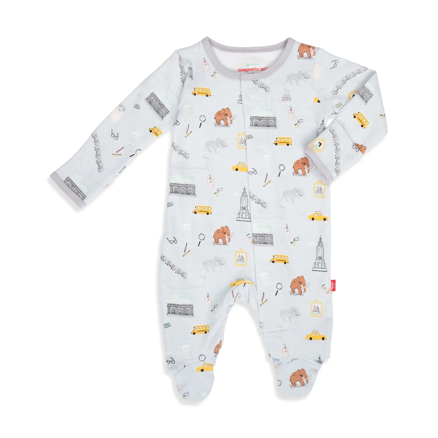 Magnificent Baby Magnetic Me A Day At The Museum Organic Cotton Magnetic Footie