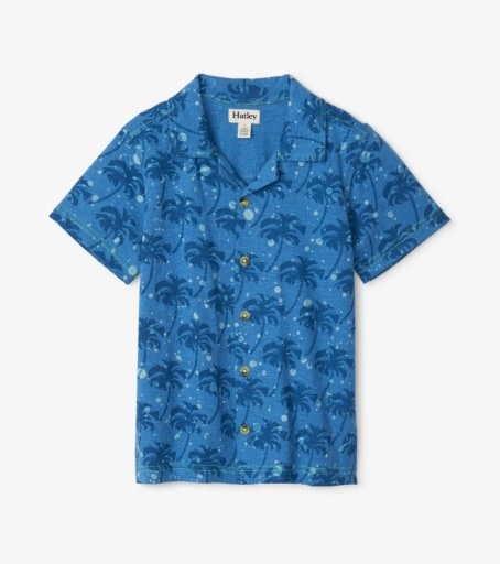 Hatley Hatley Palm Trees Knit Button Down Top