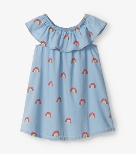 Hatley Hatley Scattered Rainbows Toddler Ruffle A-Line Dress