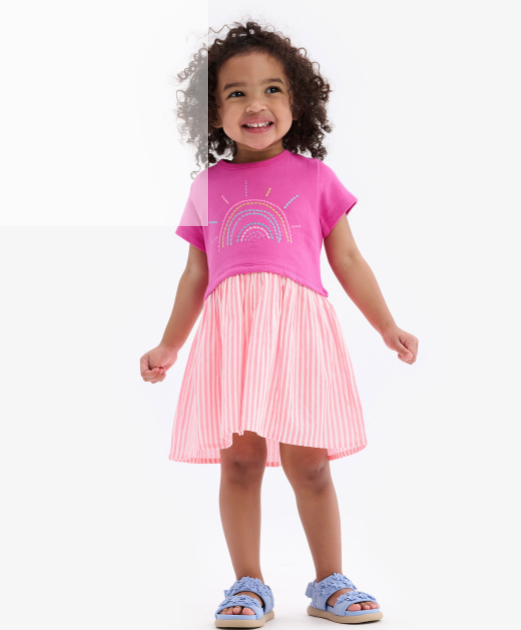 Hatley Hatley Sunshine Rainbow Layered Dress