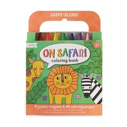 ooly Ooly Carry Along Crayon & Coloring Book Kit-On Safari