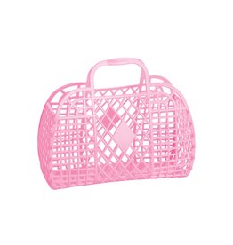 sun jellies Retro Basket Jelly Bag - Small Bubblegum Pink