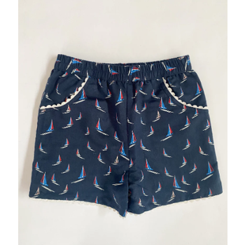 Maddie & Connor Maddie & Connor Sailboat Ric Rac Shorts