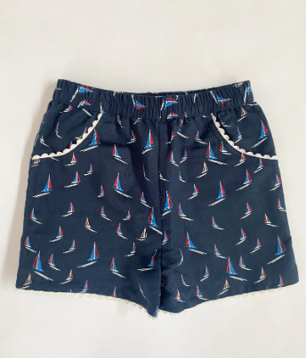 Maddie & Connor Maddie & Connor Sailboat Ric Rac Shorts