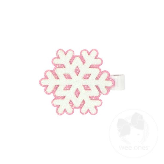 Snowflake Glitter Hair  Clip