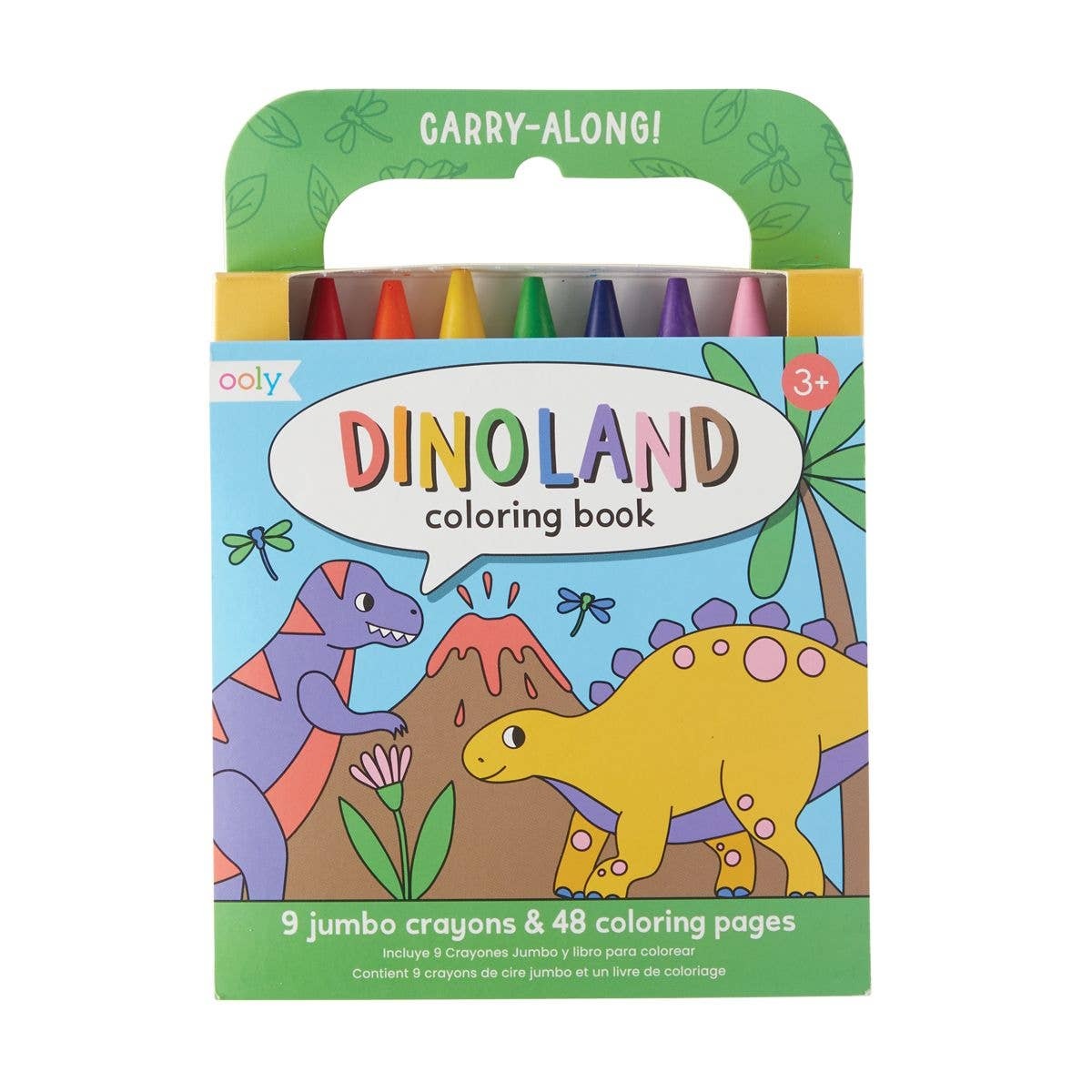 ooly Carry Along Crayon & Coloring Book Kit-Dinoland