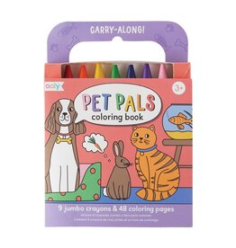 ooly Carry Along Crayon & Coloring Book Kit-Pet Pals (Set of 10)