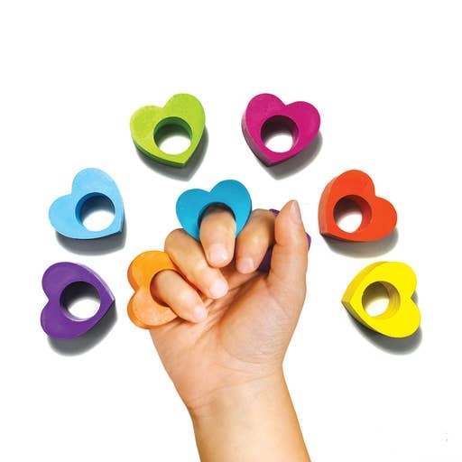 ooly Ooly Heart Ring Crayons - Set of 6
