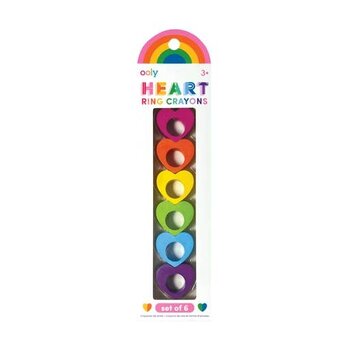 ooly Ooly Heart Ring Crayons - Set of 6