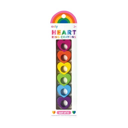 ooly Ooly Heart Ring Crayons - Set of 6
