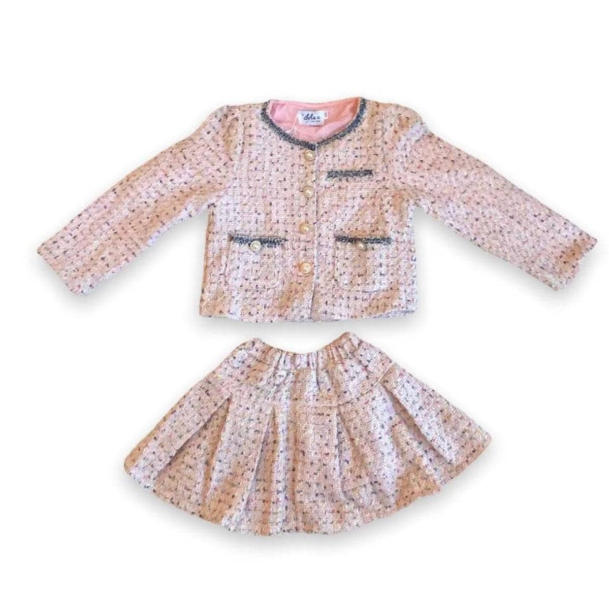 Lola & the Boys Lola & The Boys Ivy Tweed Plaid Set