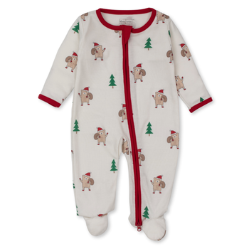 kissy kissy Kissy Kissy Santa Bear Zip Footie