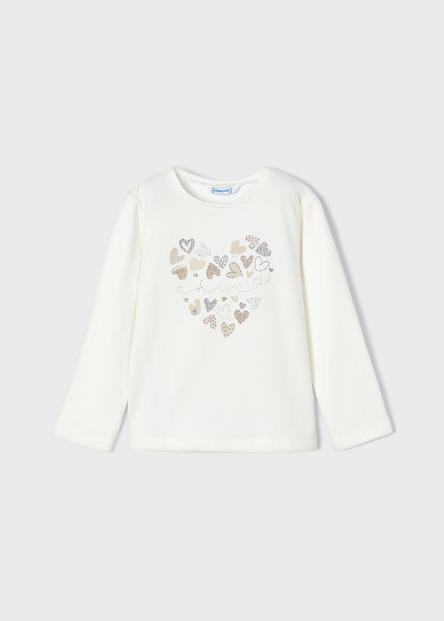 Mayoral Mayoral Heart Collage Long Sleeve Tee