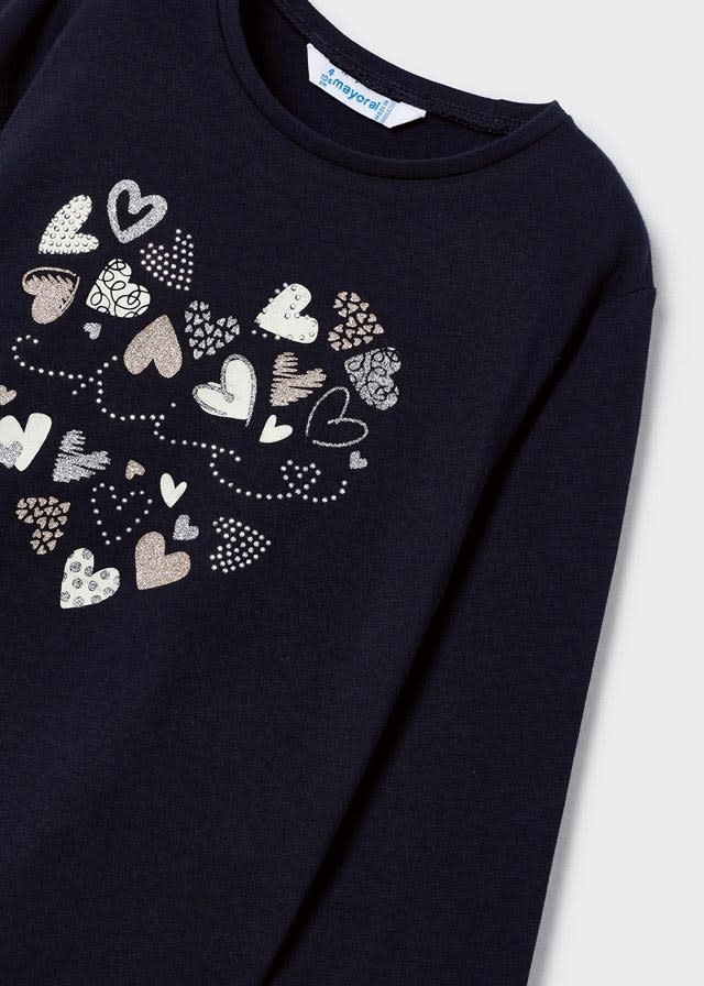 Mayoral Mayoral Heart Collage Long Sleeve Tee