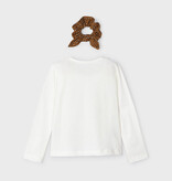 Mayoral Mayoral Bow Print Long Sleeve Tee w/Scrunchie