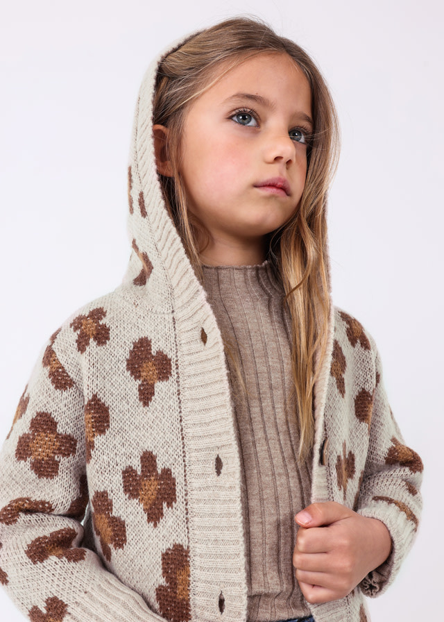 Mayoral Mayoral Cheetah Hooded Cardigan