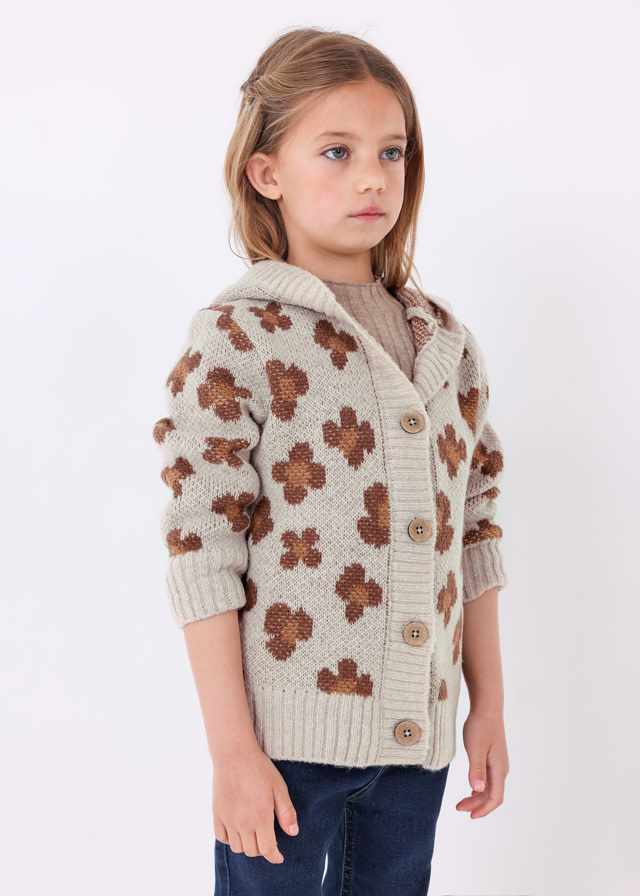 Mayoral Mayoral Cheetah Hooded Cardigan