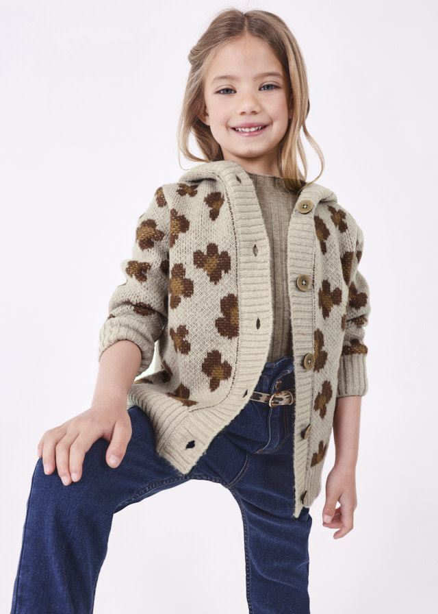 Mayoral Mayoral Cheetah Hooded Cardigan