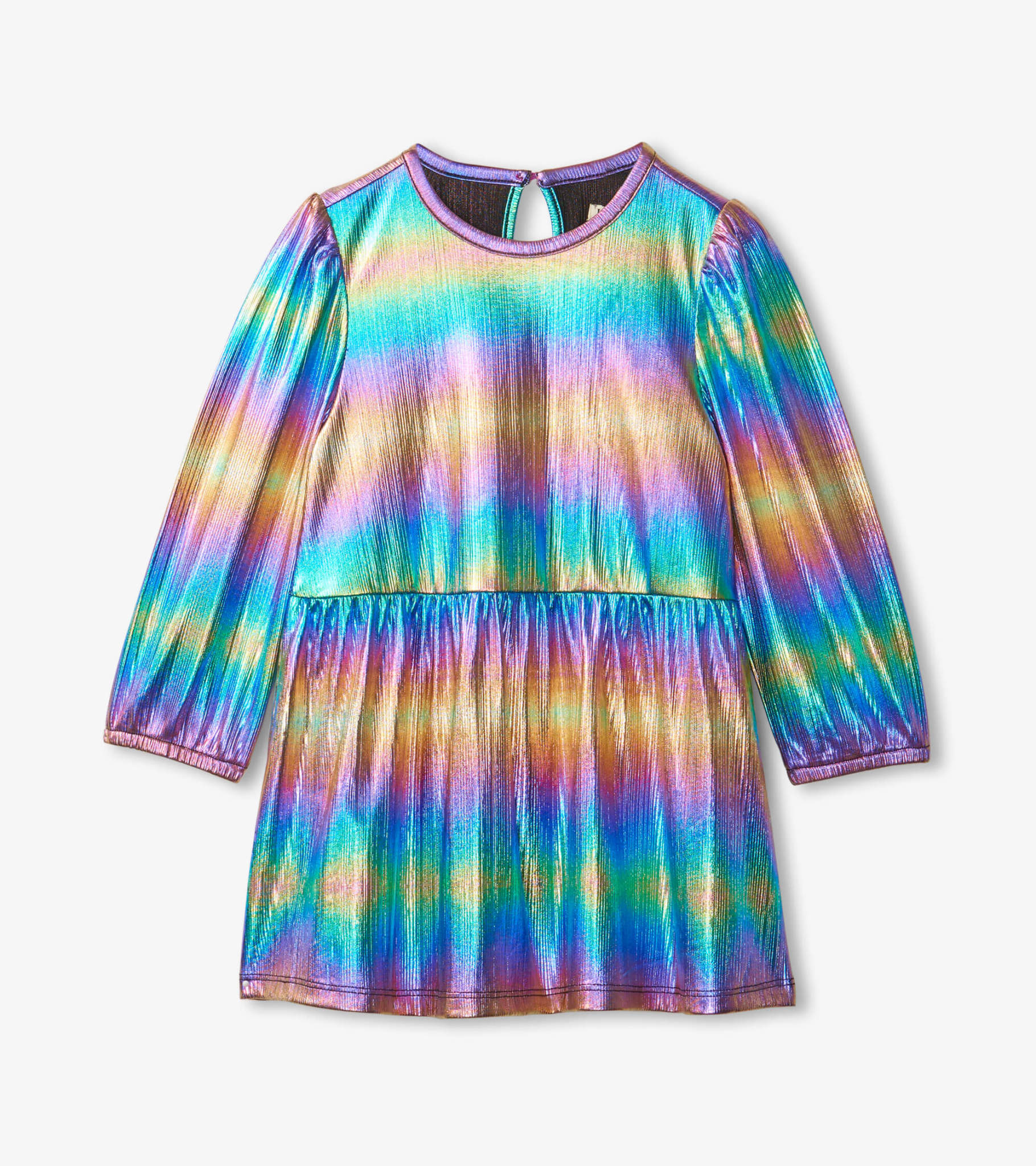 Hatley Hatley Metallic Rainbow Puff Dress